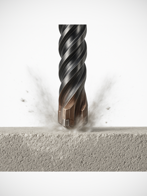 Borrning av betongsockel