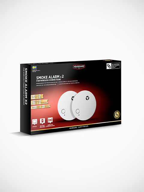 Brandvarnare Trådlös Radiolink (2 pack)